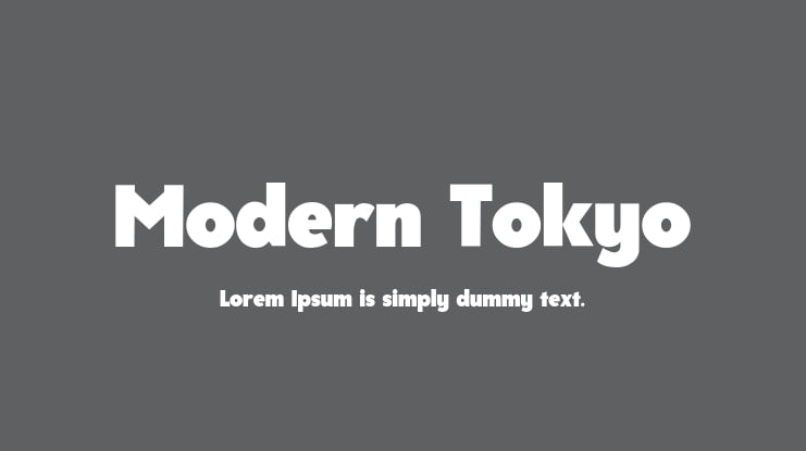 Modern Tokyo Font