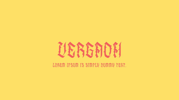 Vergaoh Font