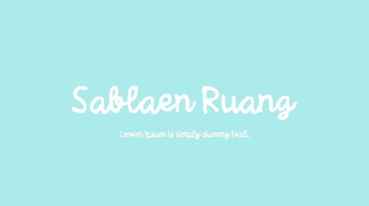 Sablaen Ruang Font