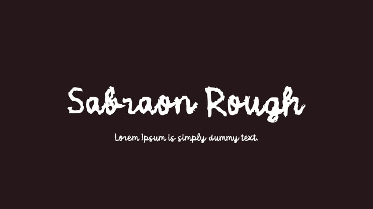 Sabraon Rough Font