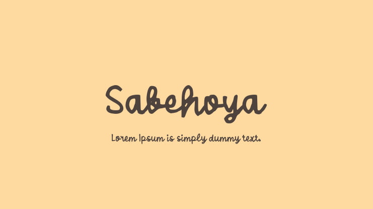 Sabehoya Font