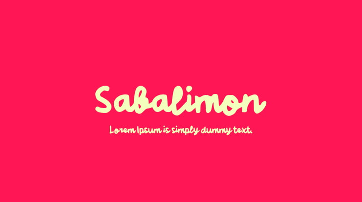 Sabalimon Font