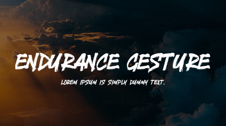 Endurance Gesture Font