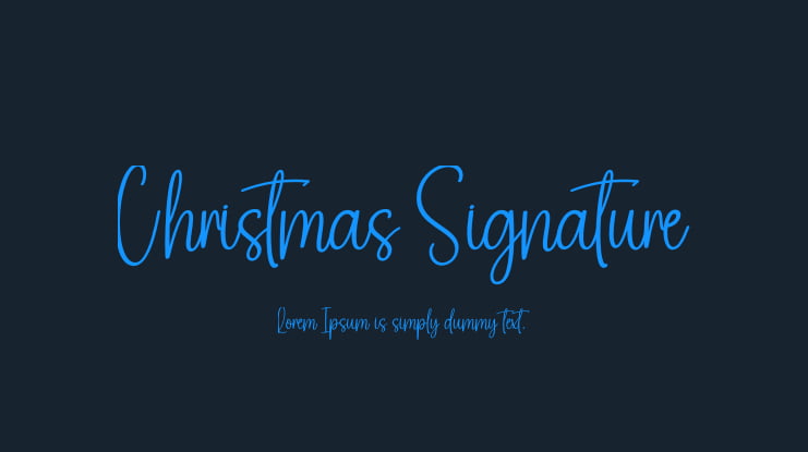 Christmas Signature Font