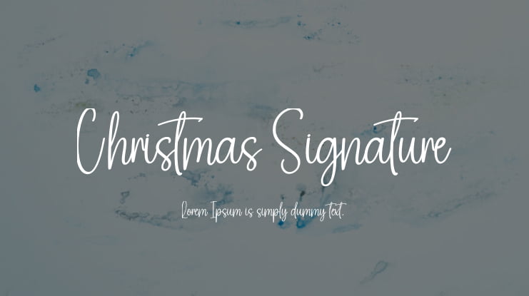 Christmas Signature Font