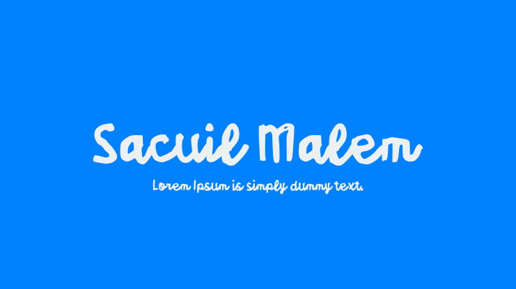 Sacuil Malem Font