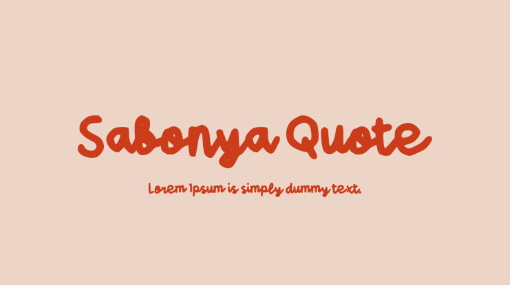 Sabonya Quote Font