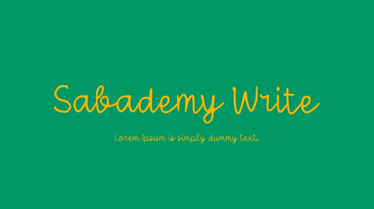 Sabademy Write Font