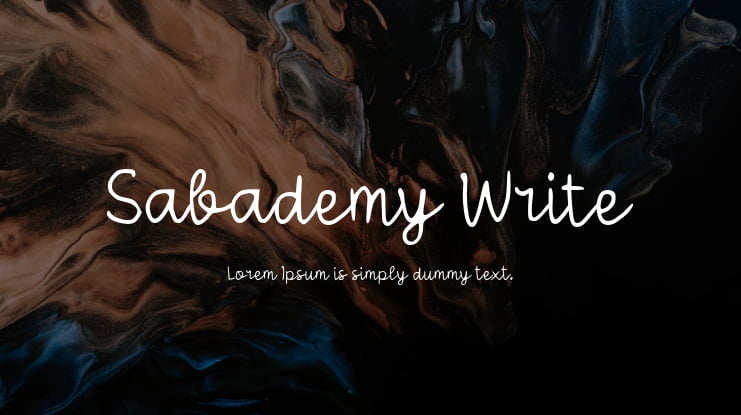 Sabademy Write Font