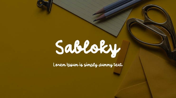 Sabloky Font