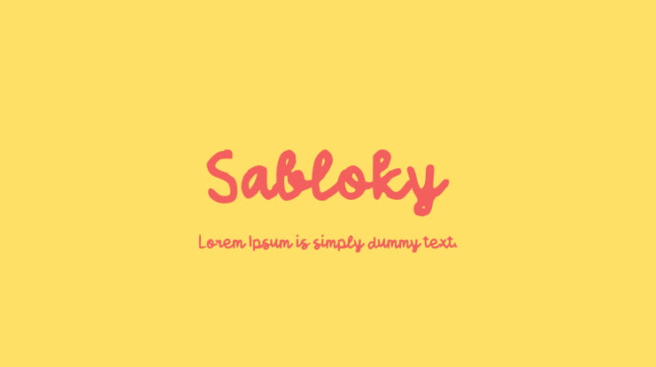 Sabloky Font