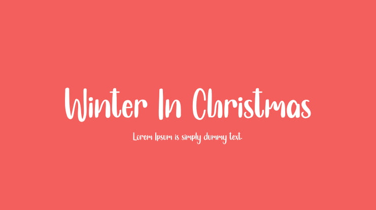 Winter In Christmas Font