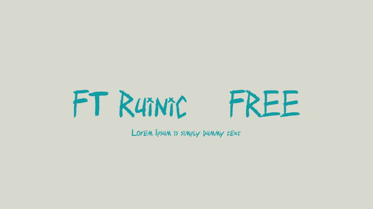 FT Ruinic - FREE Font