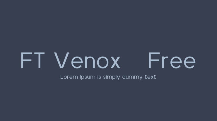 FT Venox - Free Font