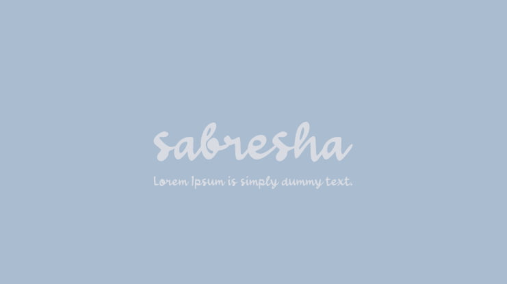 sabresha Font