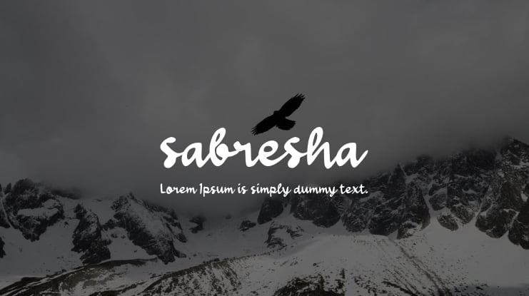 sabresha Font