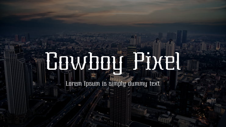 Cowboy Pixel Font