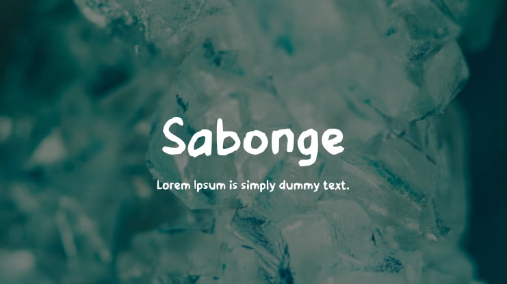 Sabonge Font