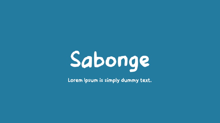 Sabonge Font