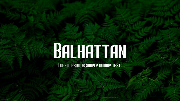 Balhattan Font Family