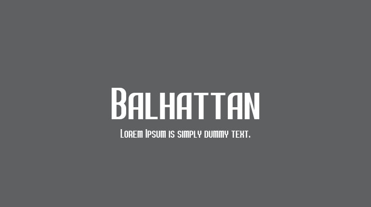 Balhattan Font Family