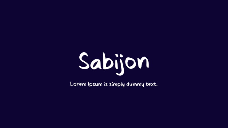 Sabijon Font