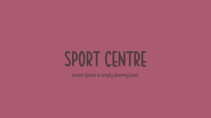 SPORT CENTRE Font