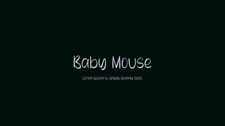 Baby Mouse Font