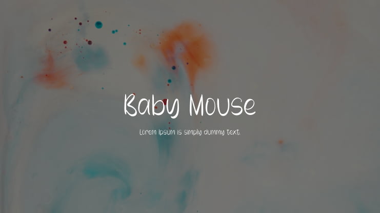 Baby Mouse Font