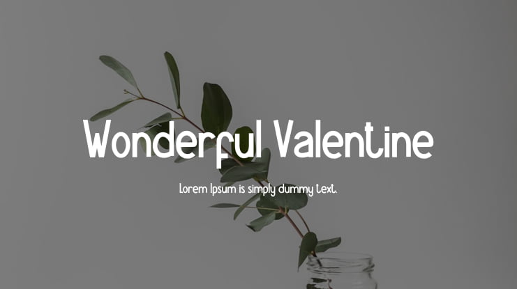 Wonderful Valentine Font