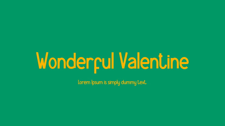 Wonderful Valentine Font