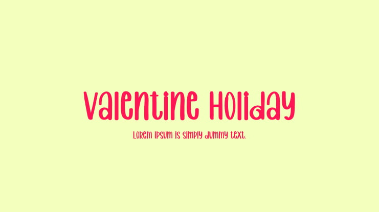 Valentine Holiday Font