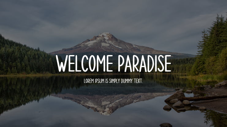 WELCOME PARADISE Font