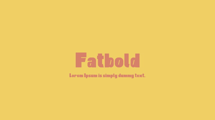 Fatbold Font