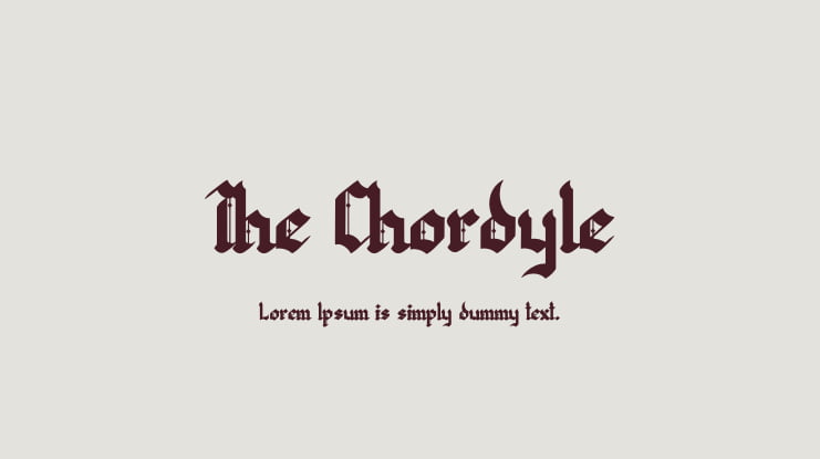 The Chordyle Font