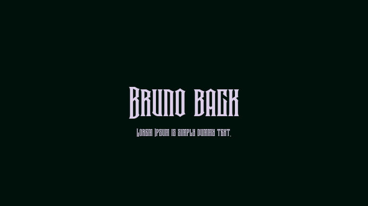 Bruno back Font