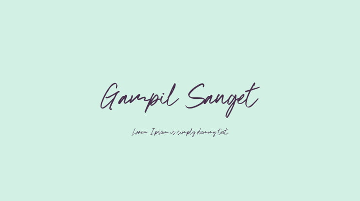 Gampil Sanget Font