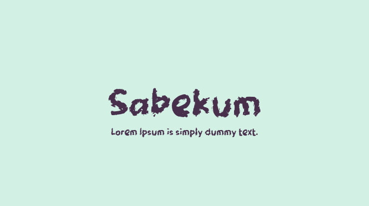 Sabekum Font