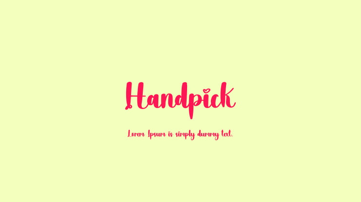 Handpick Font