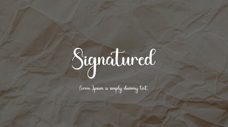 Signatured Font