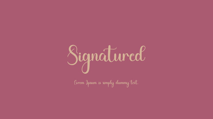 Signatured Font