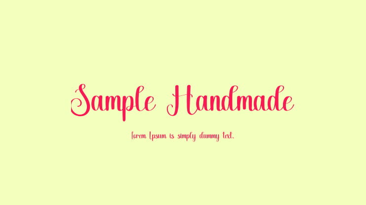 Sample Handmade Font