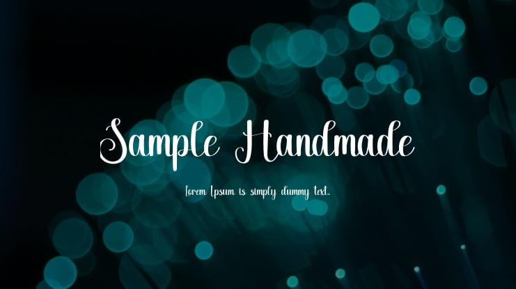 Sample Handmade Font