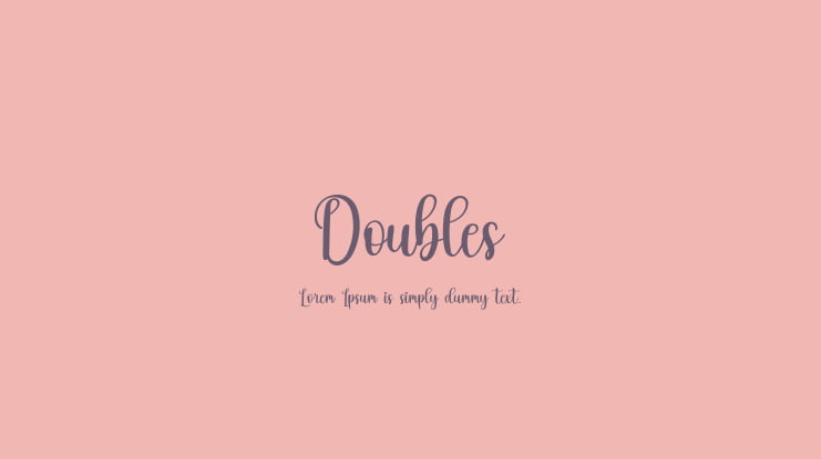 Doubles Font