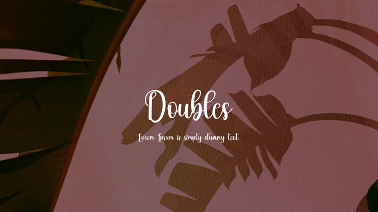 Doubles Font