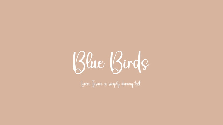 Blue Birds Font