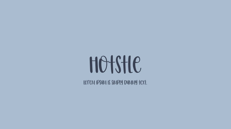 Hotstle Font