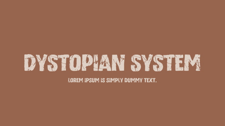 Dystopian System Font