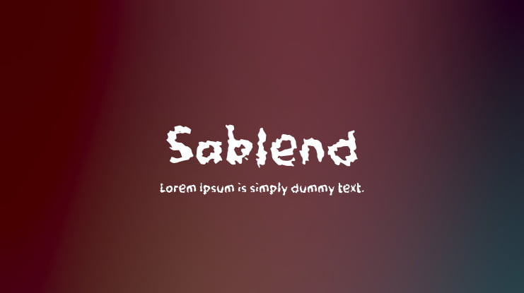 Sablend Font