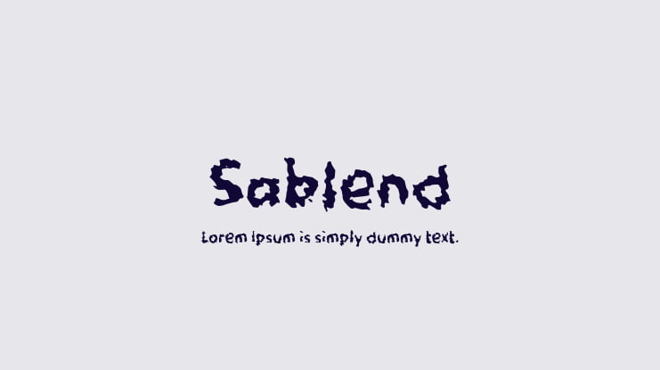 Sablend Font